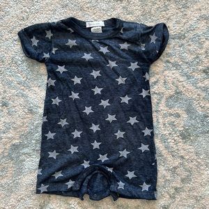 Little Mish navy star onesie. Perfect for Summer.